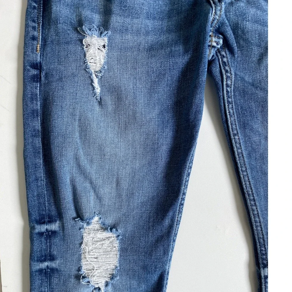 Guess Slim Tapered Distressed Blue Denim Jeans Medium Wash Size 31x30 Mens